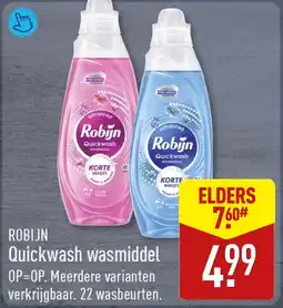 ALDI Robijn Quickwash Wasmiddel aanbieding