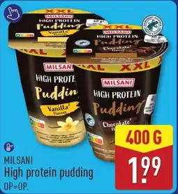 ALDI Milsani High Protein Pudding aanbieding