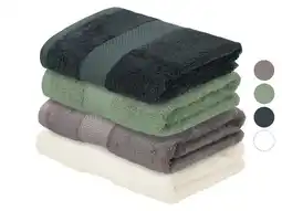 Lidl LIVARNO Set van 2 bamboe handdoeken 50 x 100 cm aanbieding