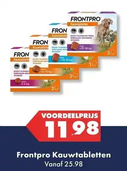 Huisdier Voordeelshop Frontpro Kauwtabletten aanbieding
