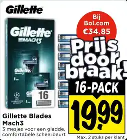 Vomar Voordeelmarkt Gillette Blades Mach3 aanbieding