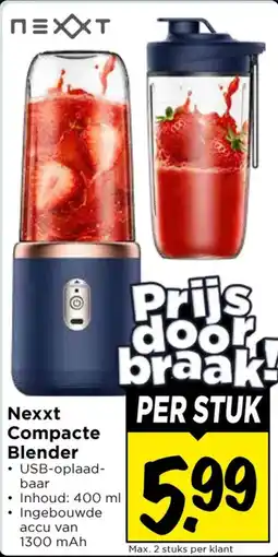 Vomar Voordeelmarkt Nexxt Compacte Blender aanbieding