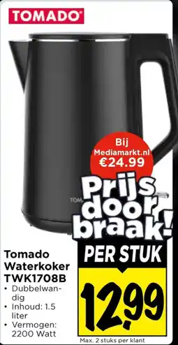 Vomar Voordeelmarkt Tomado Waterkoker aanbieding