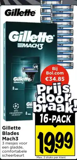 Vomar Voordeelmarkt Gillette Blades Mach3 aanbieding