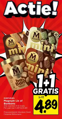 Vomar Voordeelmarkt Magnum IJs of Bonbons aanbieding