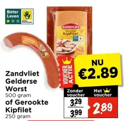 Vomar Voordeelmarkt Zandvliet Gelderse Worst of Gerookte Kipfilet aanbieding