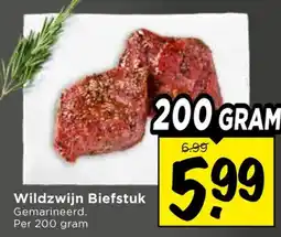 Vomar Voordeelmarkt Wildzwijn Biefstuk aanbieding