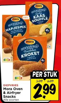 Vomar Voordeelmarkt Alle Mora Oven & Airfryer Snacks aanbieding