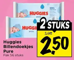 Vomar Voordeelmarkt Huggies Billendoekjes Pure aanbieding