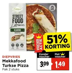 Vomar Voordeelmarkt Mekkafood Turkse Pizza aanbieding