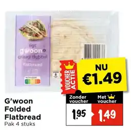 Vomar Voordeelmarkt G'woon Folded Flatbread aanbieding