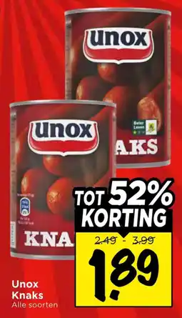 Vomar Voordeelmarkt Unox Knaks aanbieding