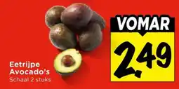 Vomar Voordeelmarkt Eetrijpe Avocado's aanbieding