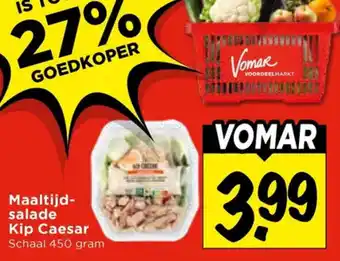 Vomar Voordeelmarkt Maaltijdsalade Kip Caesar aanbieding