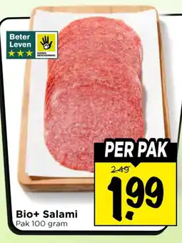 Vomar Voordeelmarkt Bio+ Salami aanbieding