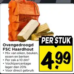Vomar Voordeelmarkt Ovengedroogd FSC Haardhout aanbieding