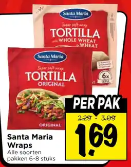 Vomar Voordeelmarkt Santa Maria Wraps aanbieding