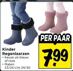 Vomar Voordeelmarkt Kinder Regenlaarzen aanbieding