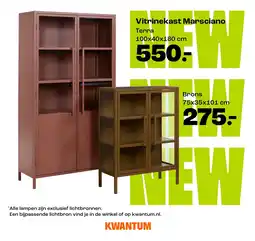 Kwantum Vitrinekast Marsciano Terra aanbieding