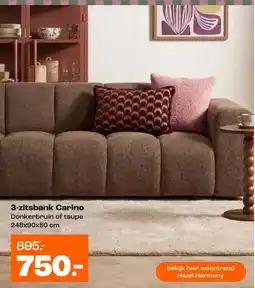 Kwantum Carino 3-zitsbank aanbieding