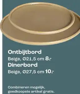 Kwantum Ontbijtbord Dinerbord aanbieding