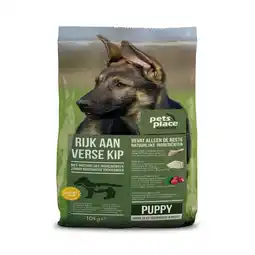 Pets Place Pets Place Naturals Puppy Large Breed - Hondenbrokken - Kip 10 kg aanbieding