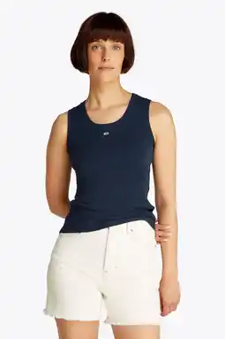 Wehkamp Tommy Jeans top marineblauw aanbieding