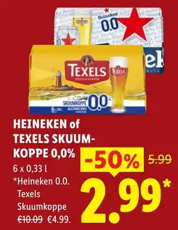 Lidl Heineken of Texels Skuumkoppe aanbieding