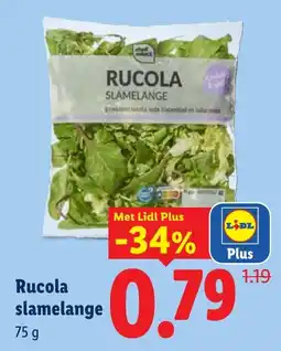 Lidl Rucola slamelange aanbieding