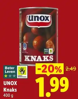 Lidl Unox Knaks aanbieding