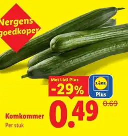 Lidl Komkommer aanbieding