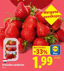 Lidl Hollandse aardbeien aanbieding