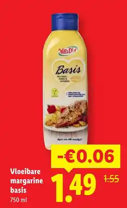 Lidl VitaDor Vloeibare margarine basis aanbieding