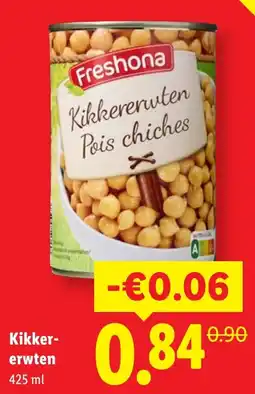Lidl Freshona Kikkererwten aanbieding