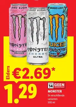 Lidl Monster Energy aanbieding