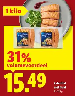 Lidl Zalmfilet met huid aanbieding