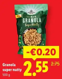 Lidl Crownfield Granola aanbieding