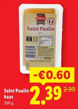Lidl Saint Paulin kaas aanbieding