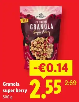 Lidl Crownfield Granola aanbieding