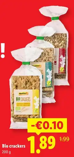 Lidl Tastino Bio Crackers aanbieding