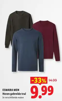 Lidl Esmara Men Heren gebreide trui aanbieding