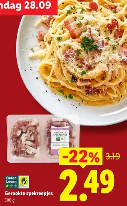 Lidl Gerookte spekreepjes aanbieding