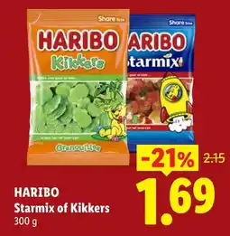 Lidl Haribo Starmix of Kikkers aanbieding