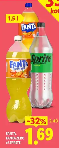 Lidl Fanta, Fanta Zero of Sprite aanbieding