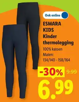 Lidl Esmara Kids Kinder thermolegging aanbieding