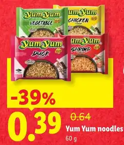 Lidl Yum Yum noodles aanbieding