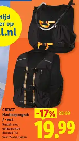 Lidl Crivit Hardlooprugzak / -vest aanbieding