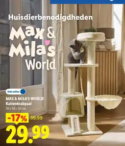 Lidl Max & Mila's World Kattenkrabpaal aanbieding