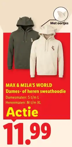 Lidl Max & Mila's World Sweatshirt aanbieding