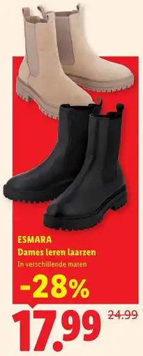 Lidl Esmara Dames leren laarzen aanbieding